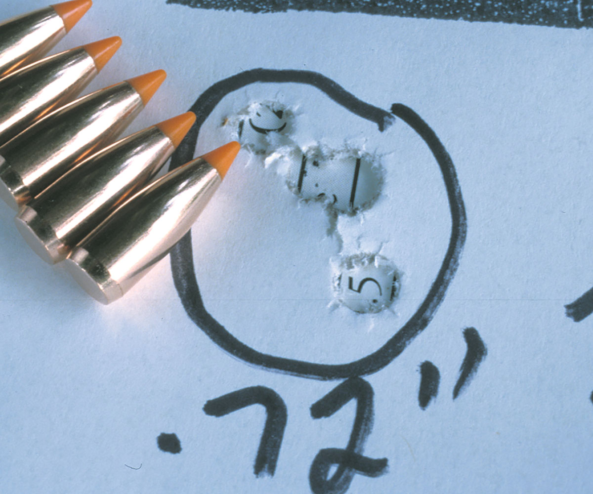 X-Terminator and the Nosler 40-grain Ballistic Tip shot well in the T/C Encore as did Benchmark and Nosler 50-grain Ballistic Tips.